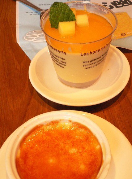 焦糖吉士、芒果布丁