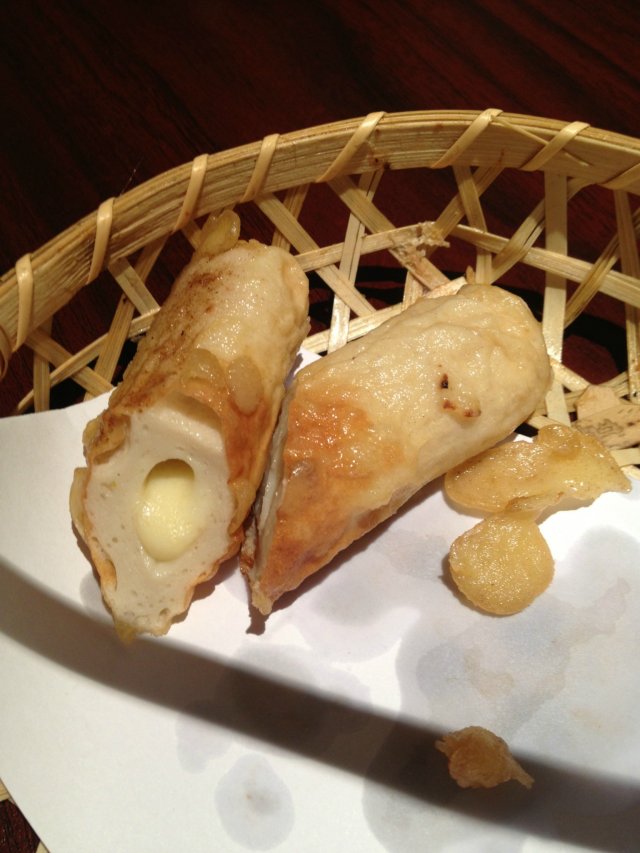 鱼竹轮奶酪特写