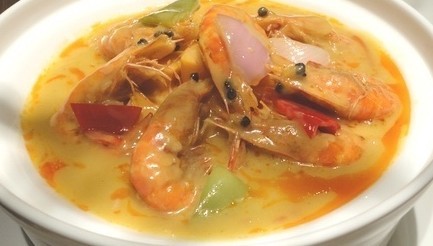 咖喱大虾配法式面包