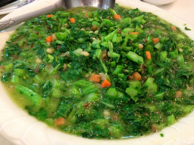 绿豆青菜钵