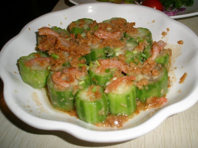 豉油皇虾干蒸广东丝瓜
