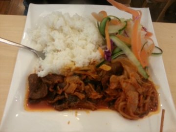 泡菜牛肉饭