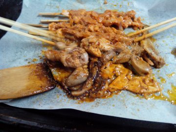 烤肉中。。