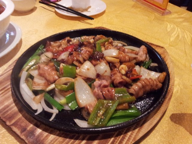 铁板啫啫肠