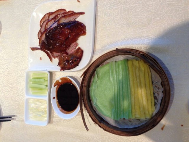 烤鸭，荷叶饼