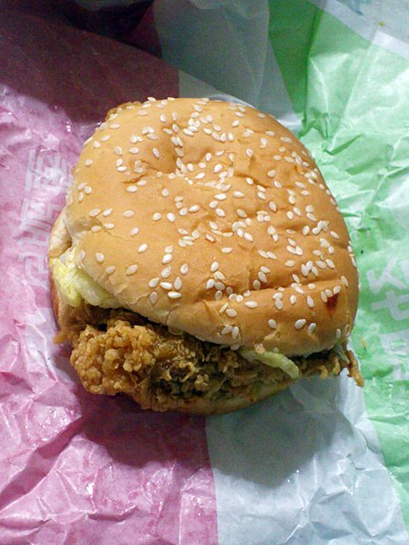 香辣鸡腿堡