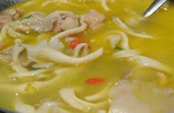 杂菌肉片汤