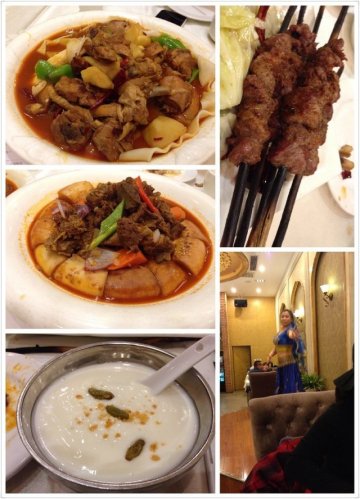 馕饼羊肉，肉串