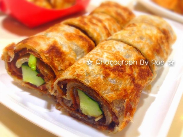 大饼卷牛肉