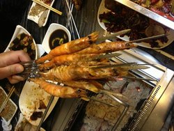 烤虾串