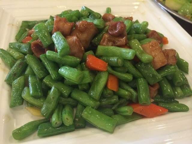 四季豆炒粉肠