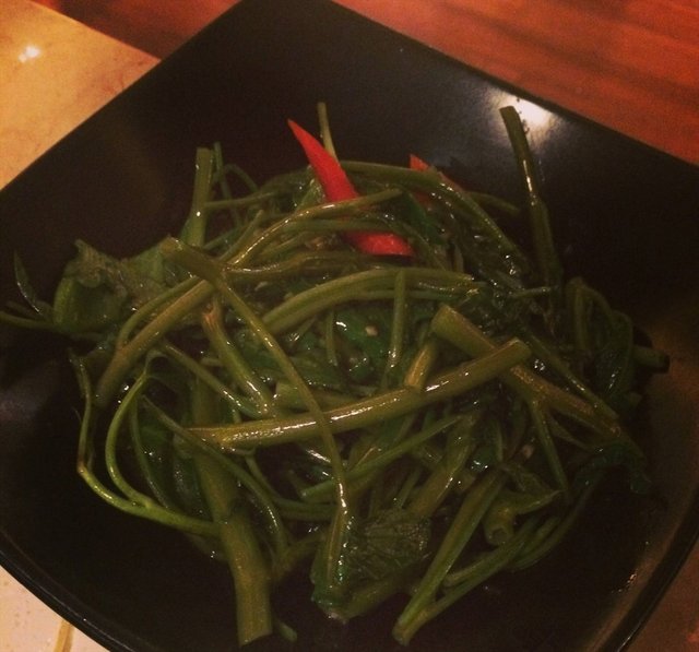 虾酱炒通菜