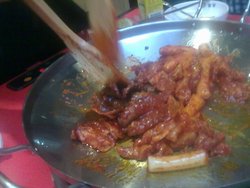 章鱼鸡米铁板烧