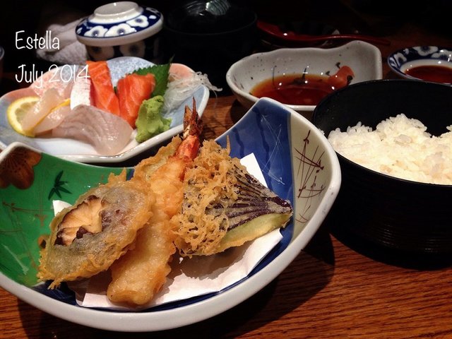 鱼生天妇罗刺身定食