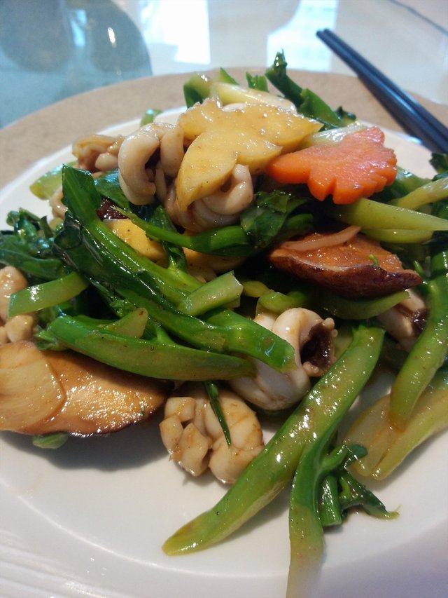 风味虾酱炒八爪鱼