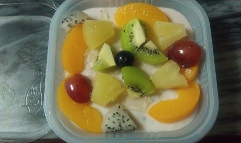 杂果红豆西米布丁蛋糕