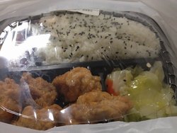 炸鸡块三菜组合