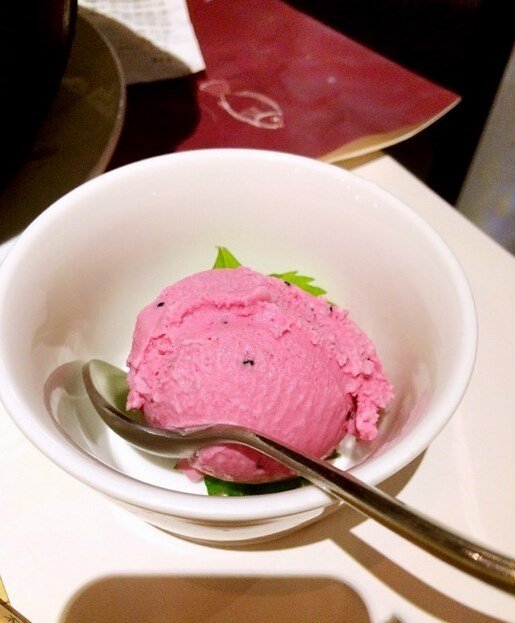火龙果紫苏冰淇淋
