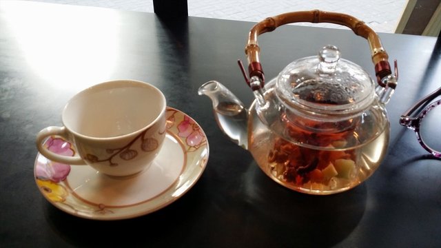 玫瑰水果花茶