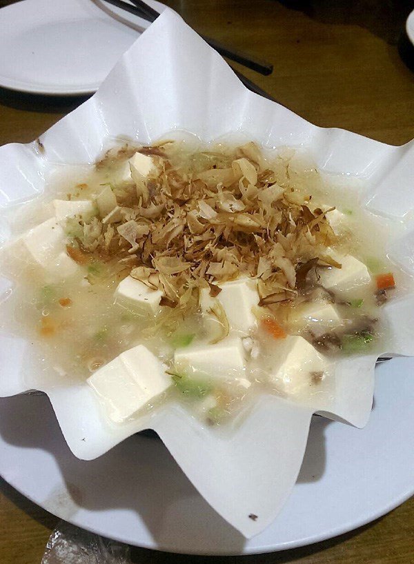 木鱼花海鲜滑豆腐