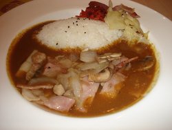 培根菌菇蛋包饭