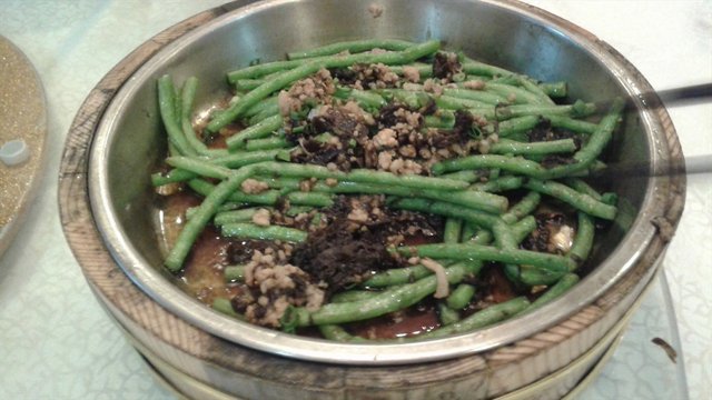 肉碎榄菜炒豆角条