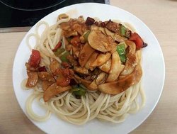 香菇羊肉拌面