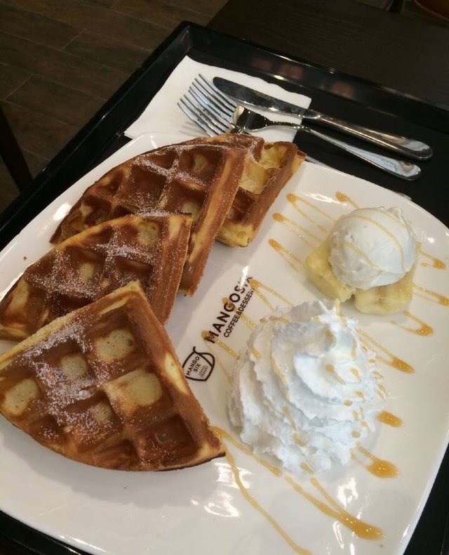 香草焦糖华夫饼