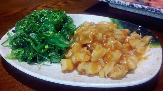 海草、墨鱼仔净食