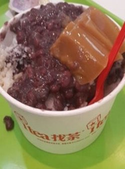红豆布丁牛奶冰
