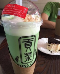 香米抹茶红豆奶茶