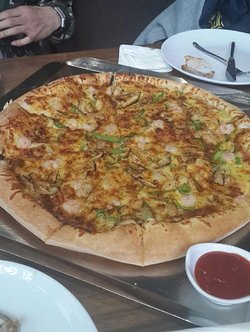 烤虾披萨