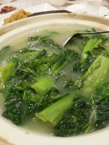 猪骨煲淋芥菜