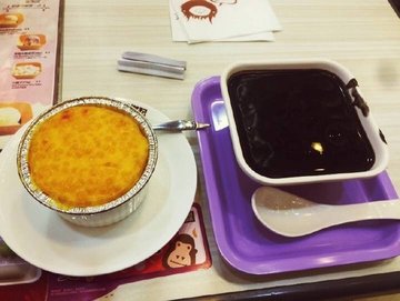焗荔茸西米布甸
