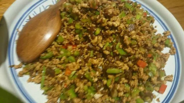 豆角咸菜炒肉糜