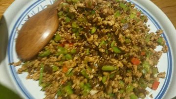 豆角咸菜炒肉糜