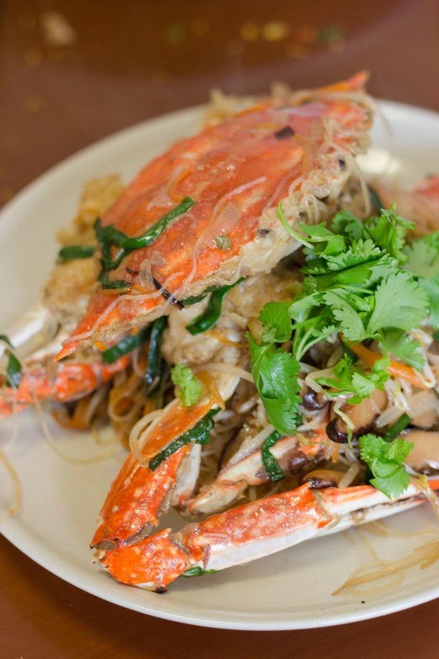花蟹粉丝煲